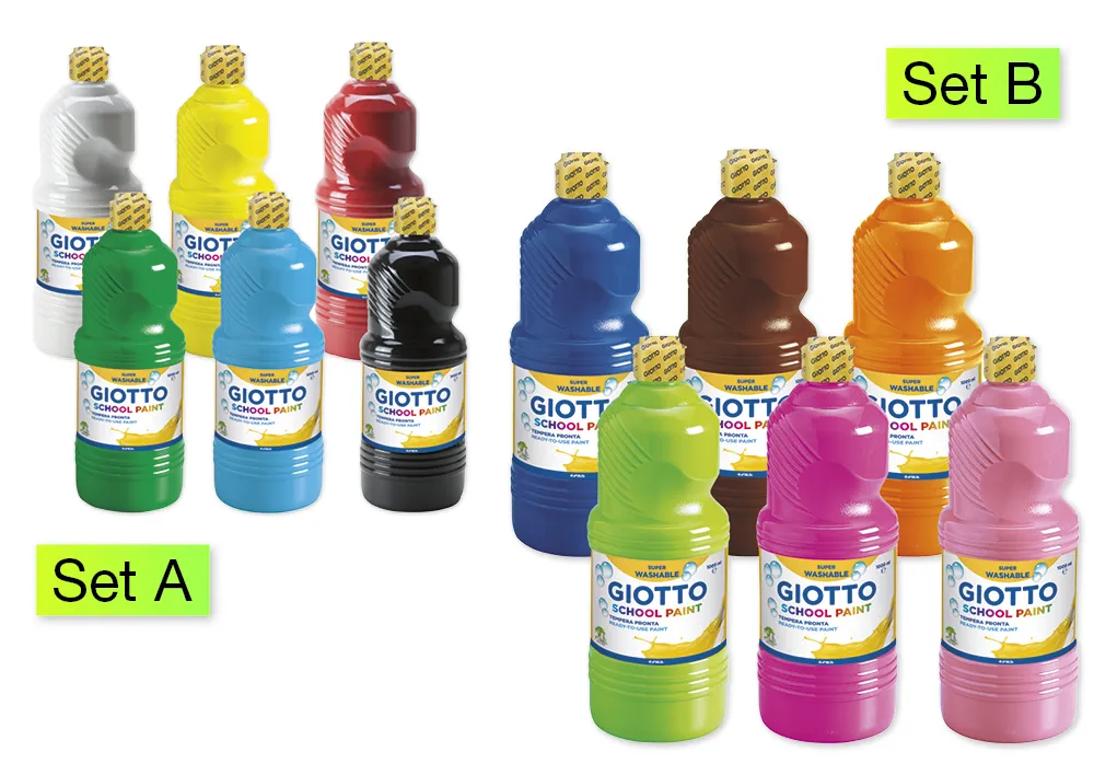 GIOTTO Kita- und Schulmalfarbe, 6 x 1 L
