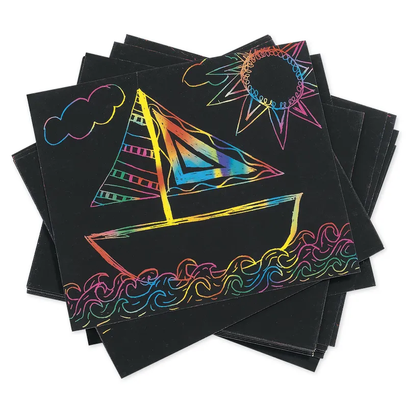 Regenbogen-Kratzpapier, 100 Blatt