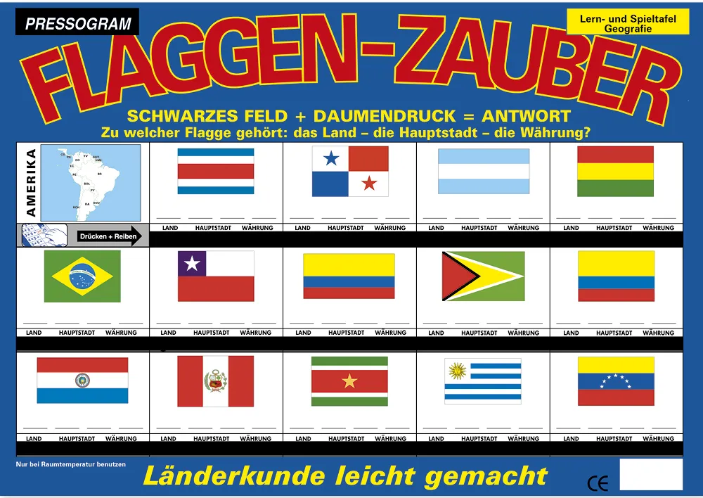 TimeTEX Zaubertafel "Flaggen-Zauber" Amerika