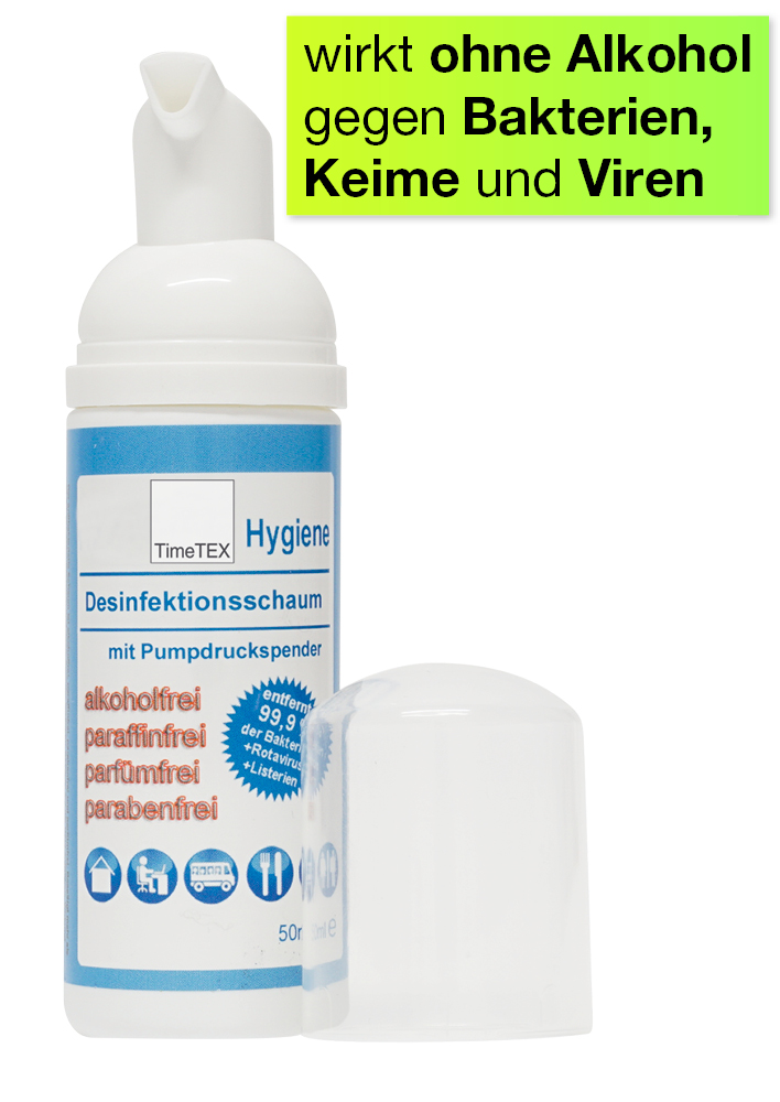 Hand-Desinfektions-Schaum, im Spender, 50 ml, ohne Alkohol