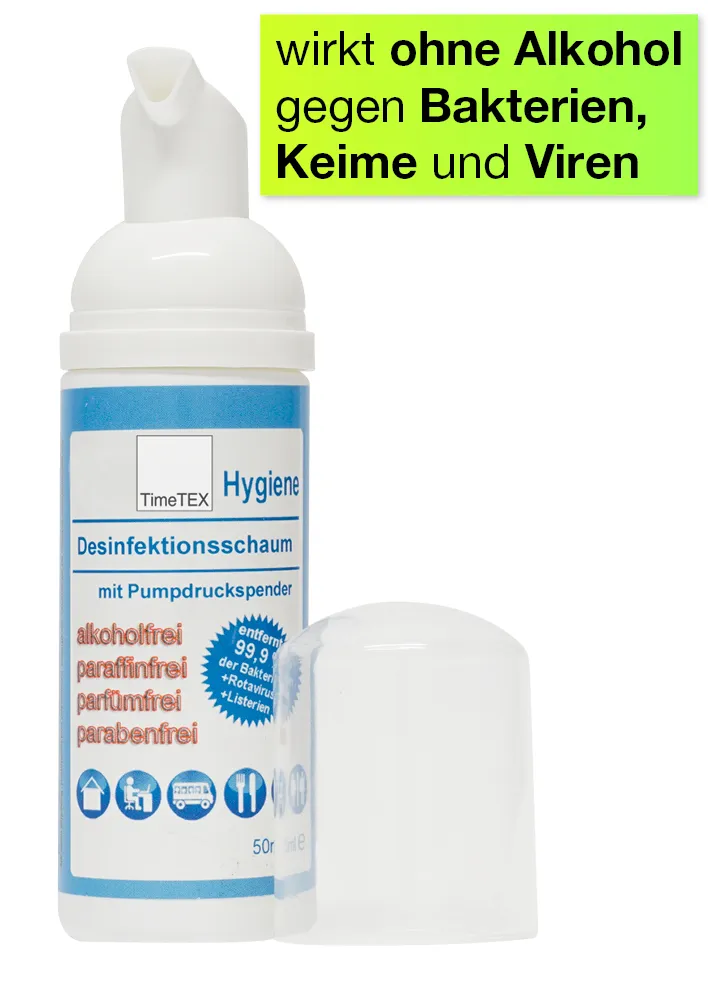 Hand-Desinfektions-Schaum, im Spender, 50 ml, ohne Alkohol