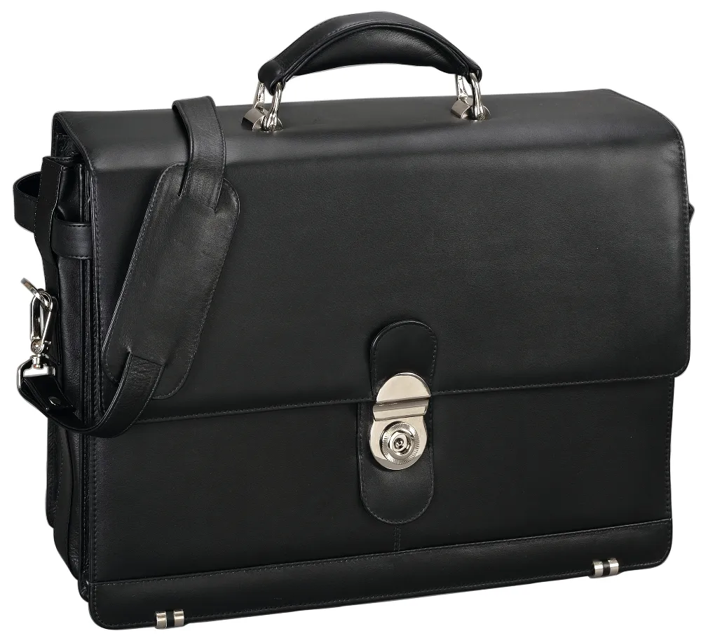 TimeTEX Büchertasche "Selecta", schwarz, Vollrindsleder II./SO