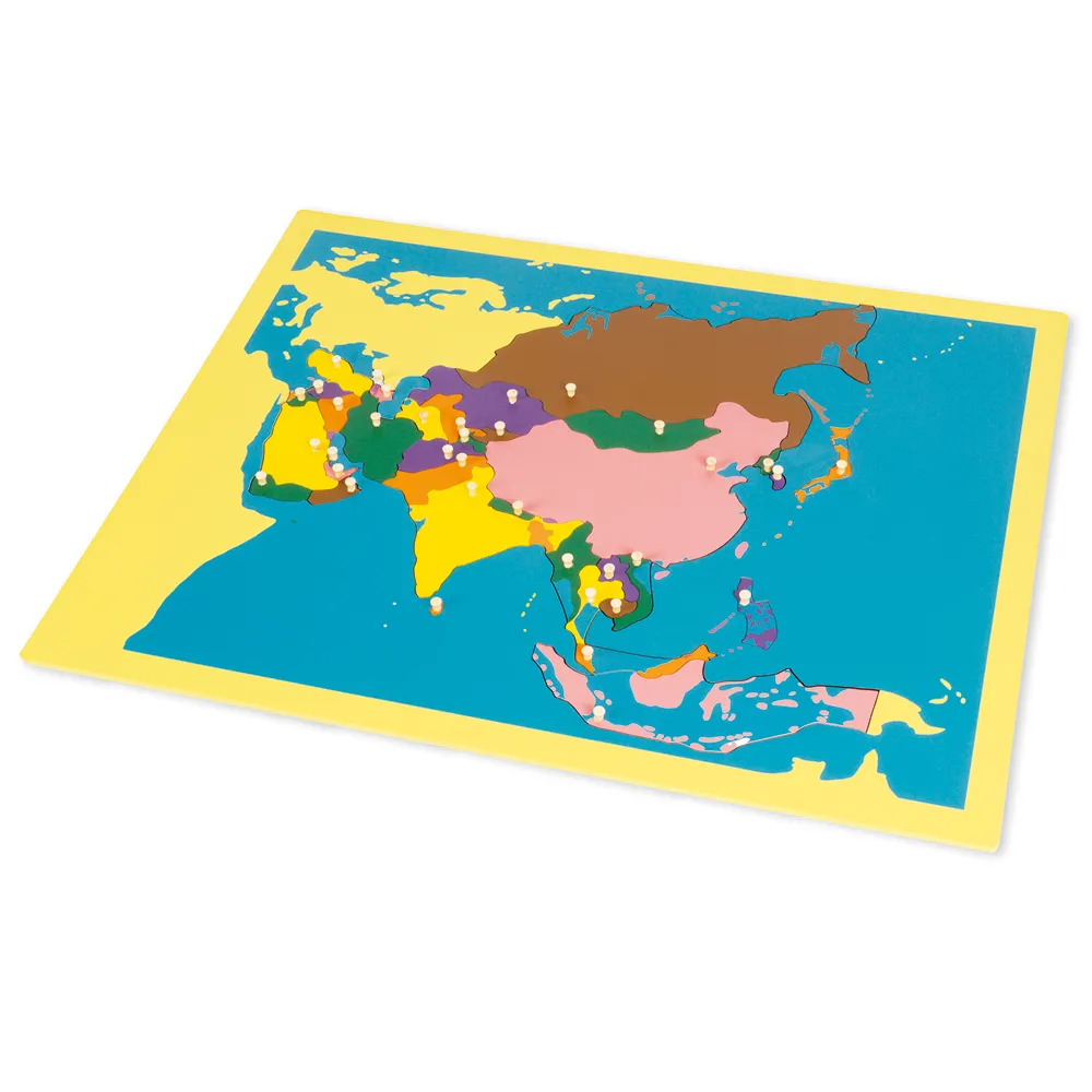 TimeTEX Puzzlekarte Asien "Montessori Premium"