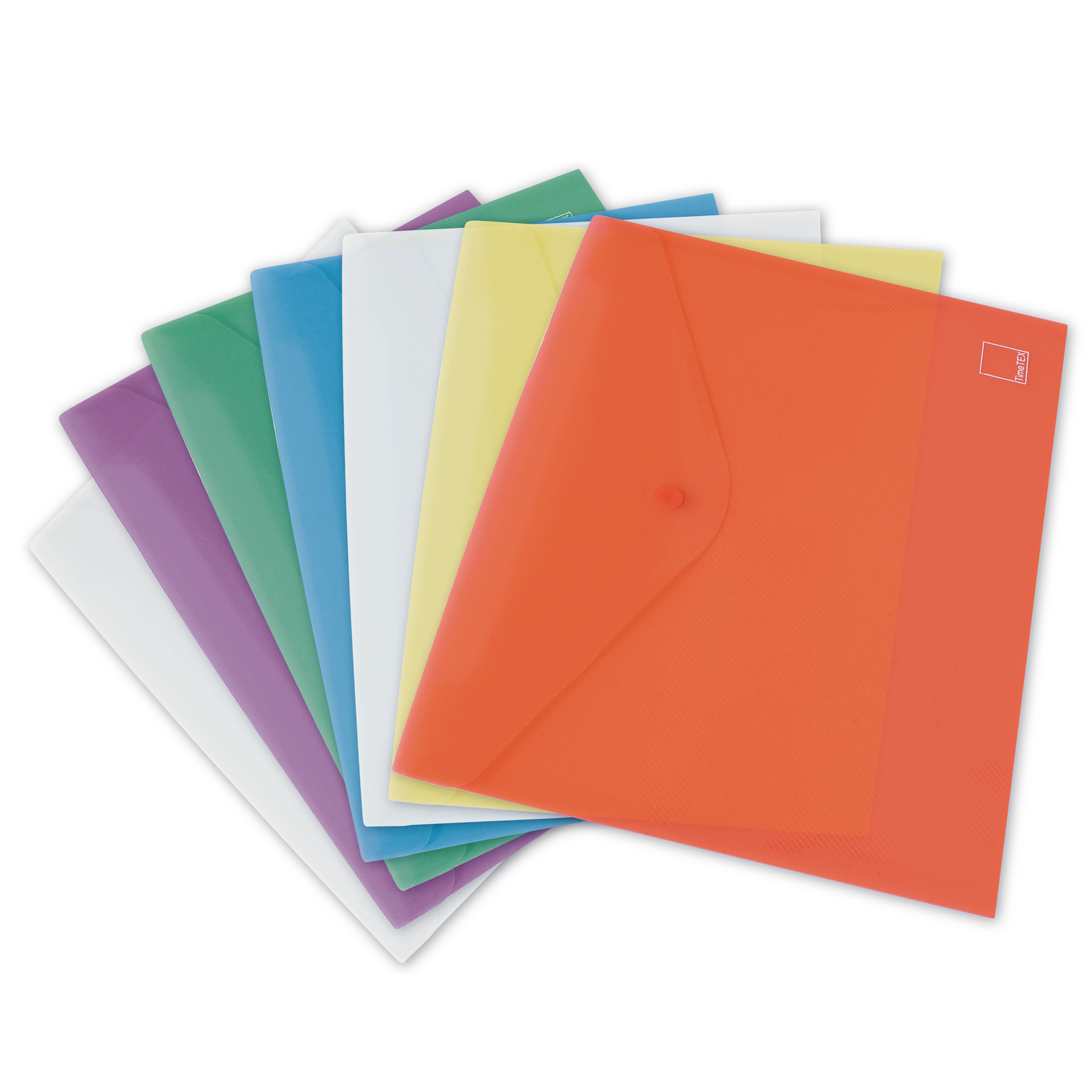 TimeTEX Set Dokumentenmappen A4, 7-tlg., farbsortiert