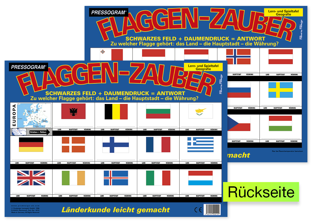 TimeTEX Zaubertafel "Flaggen-Zauber" Europa