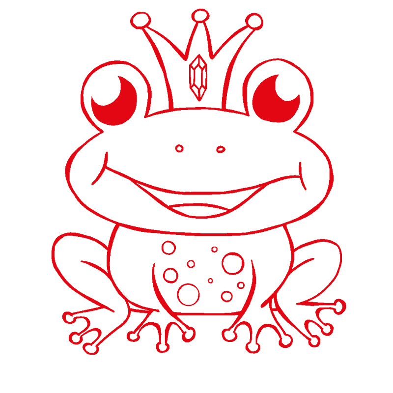 Screentryckstämpel "Perpetuum" rund "Frog Prince"