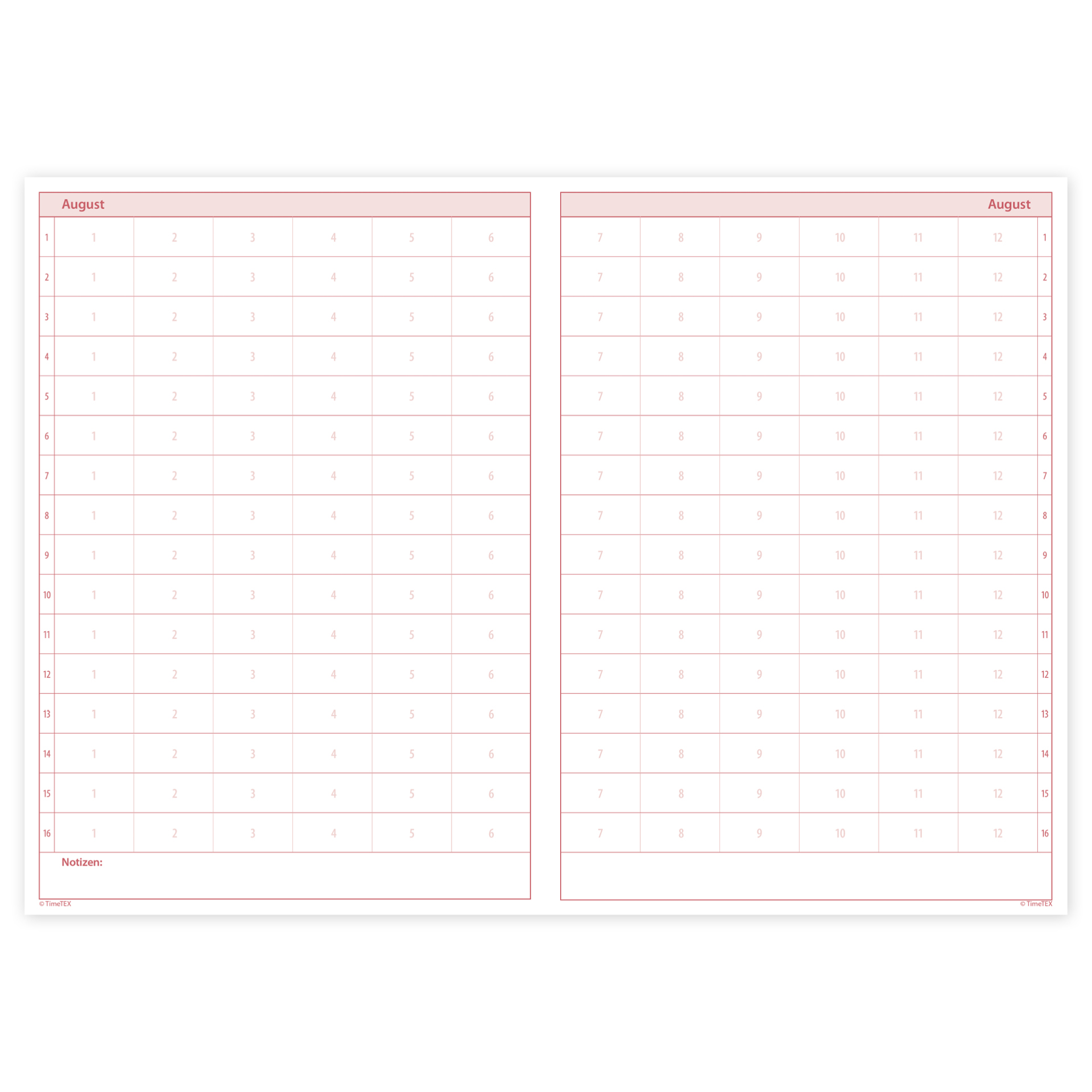TimeTEX Heft Stoffverteilungs-Plan A4 TimeTEX Heft Stoffverteilungs-Plan A4
