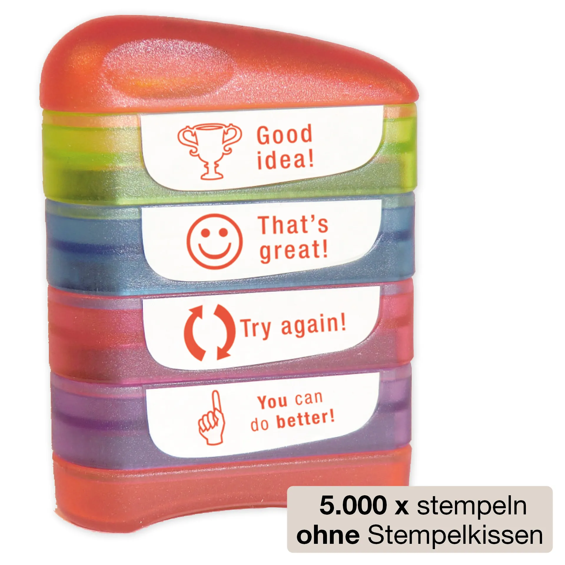 Siebdruck-Stempel "Perpetuum", 4 in 1, "Good idea"