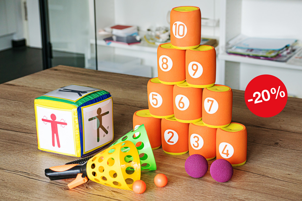 Flüster Dosenlernspiel für geräuscharmes "Bewegtes Lernen"