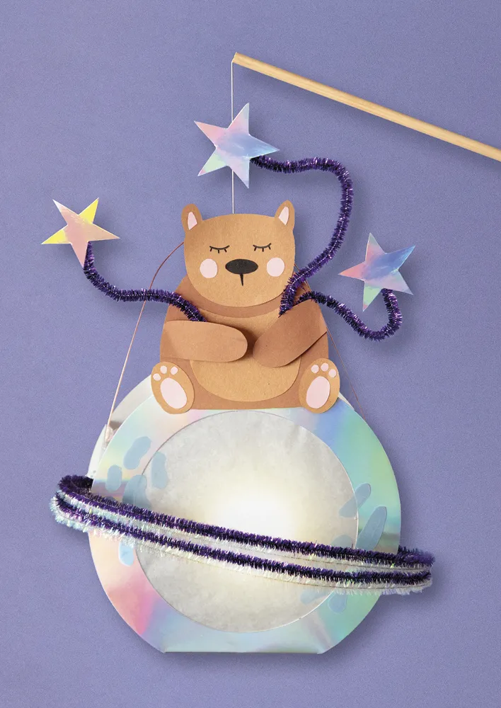 Lanternes en carton métallisé coloré, 19 cm Ø, 5 pcs