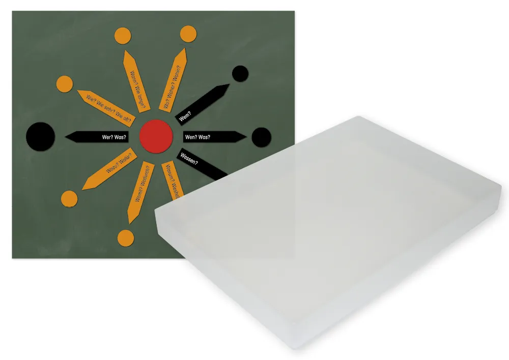 Set med stjärnkort, magnetiska, 26 stycken, i låda "Montessori Premium"