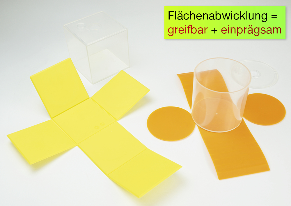 Geometrische lichamen met vlakafwikkeling, 12-delige set