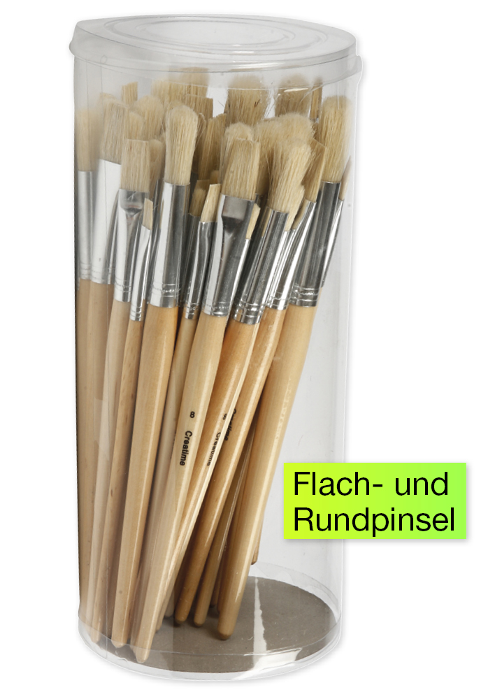 Naturhaar-Pinsel kurz, 80-tlg.