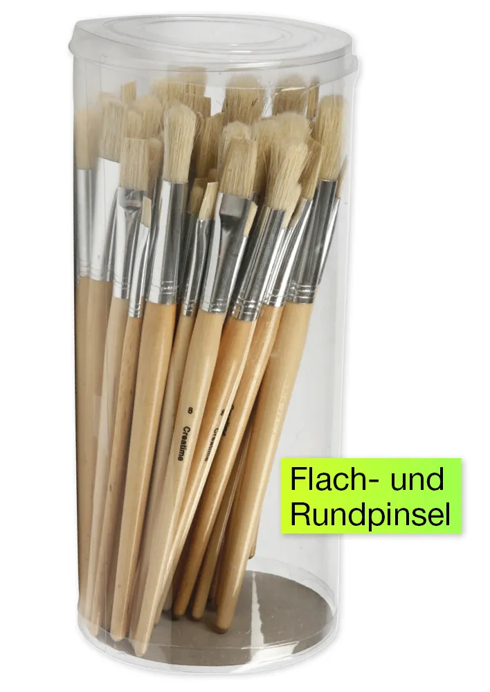 Naturhaar-Pinsel kurz, 80-tlg.