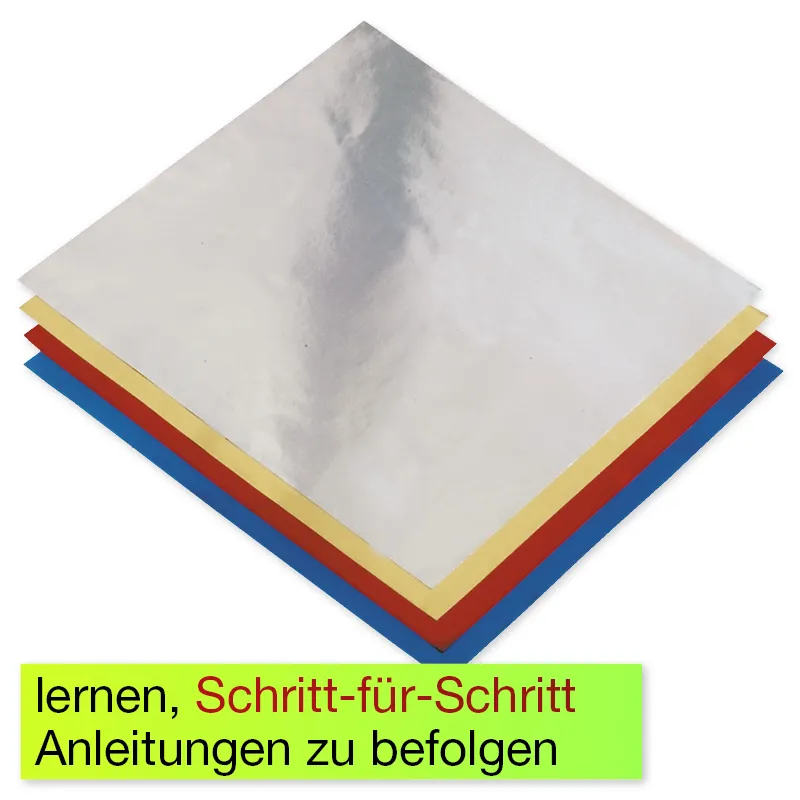 Alu-Faltblätter 15x15 cm, 50 Blatt