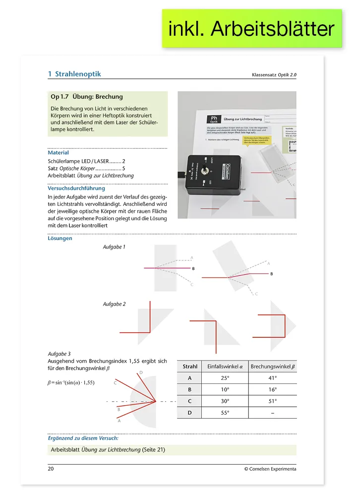 Cornelsen Experimentier-Set Optik