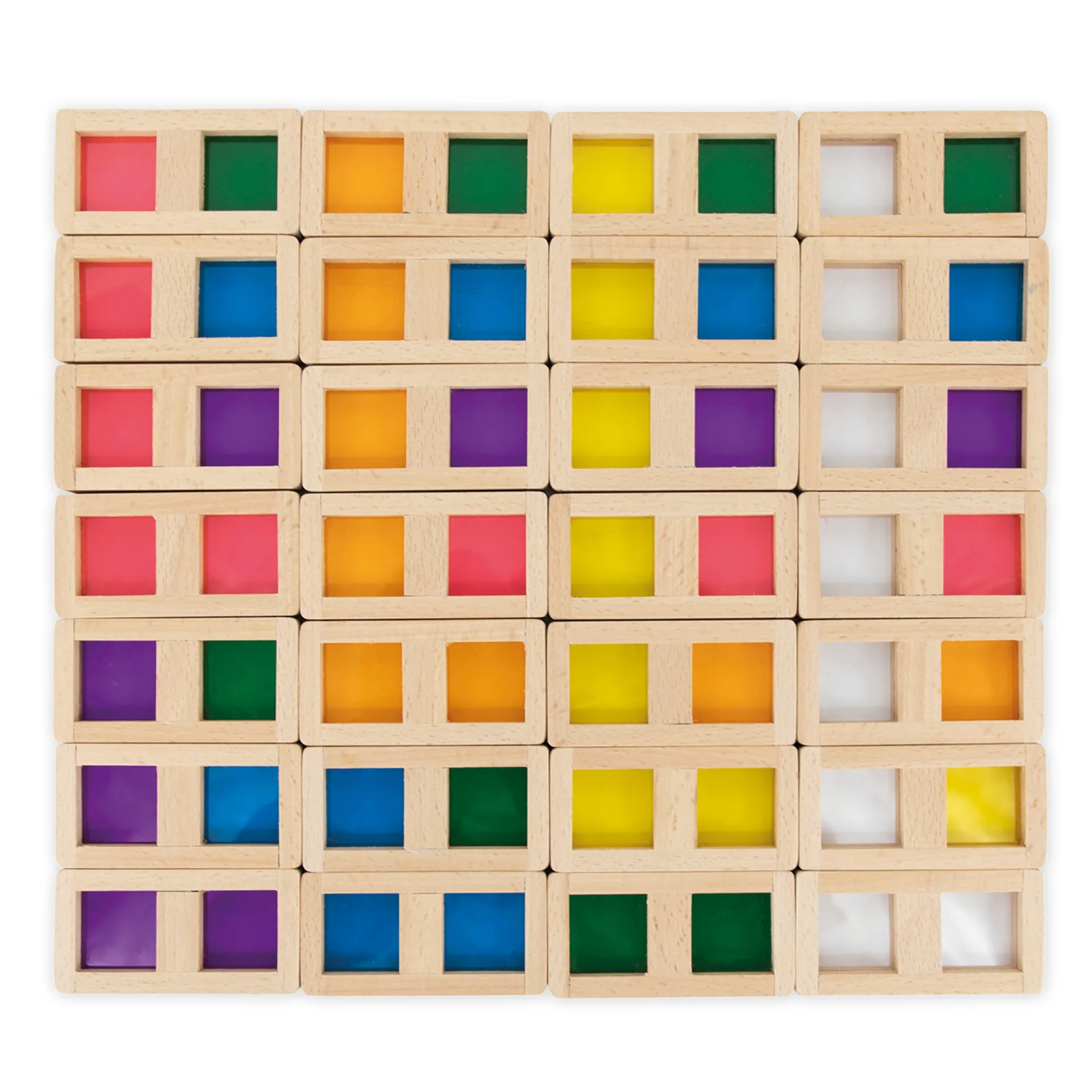 Farb-Domino "Regenbogen", 29-tlg.