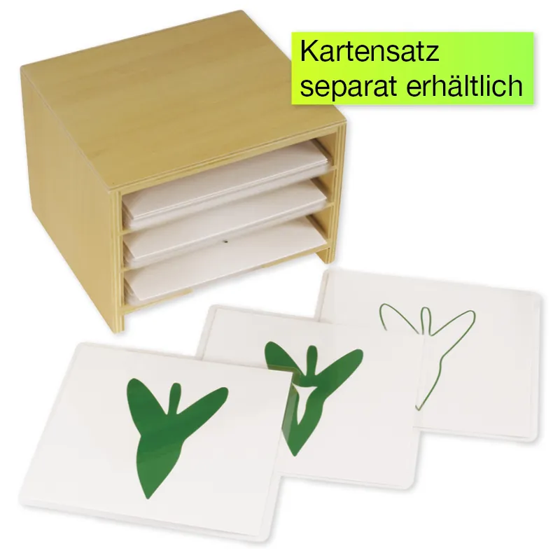 TimeTEX Kasten mit 3 Fächern für die Botanischen Karten "Montessori Premium"