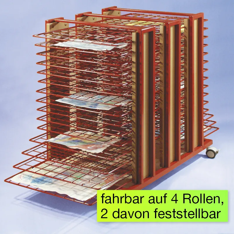 Großer Trockenwagen mit 30 Ablagen