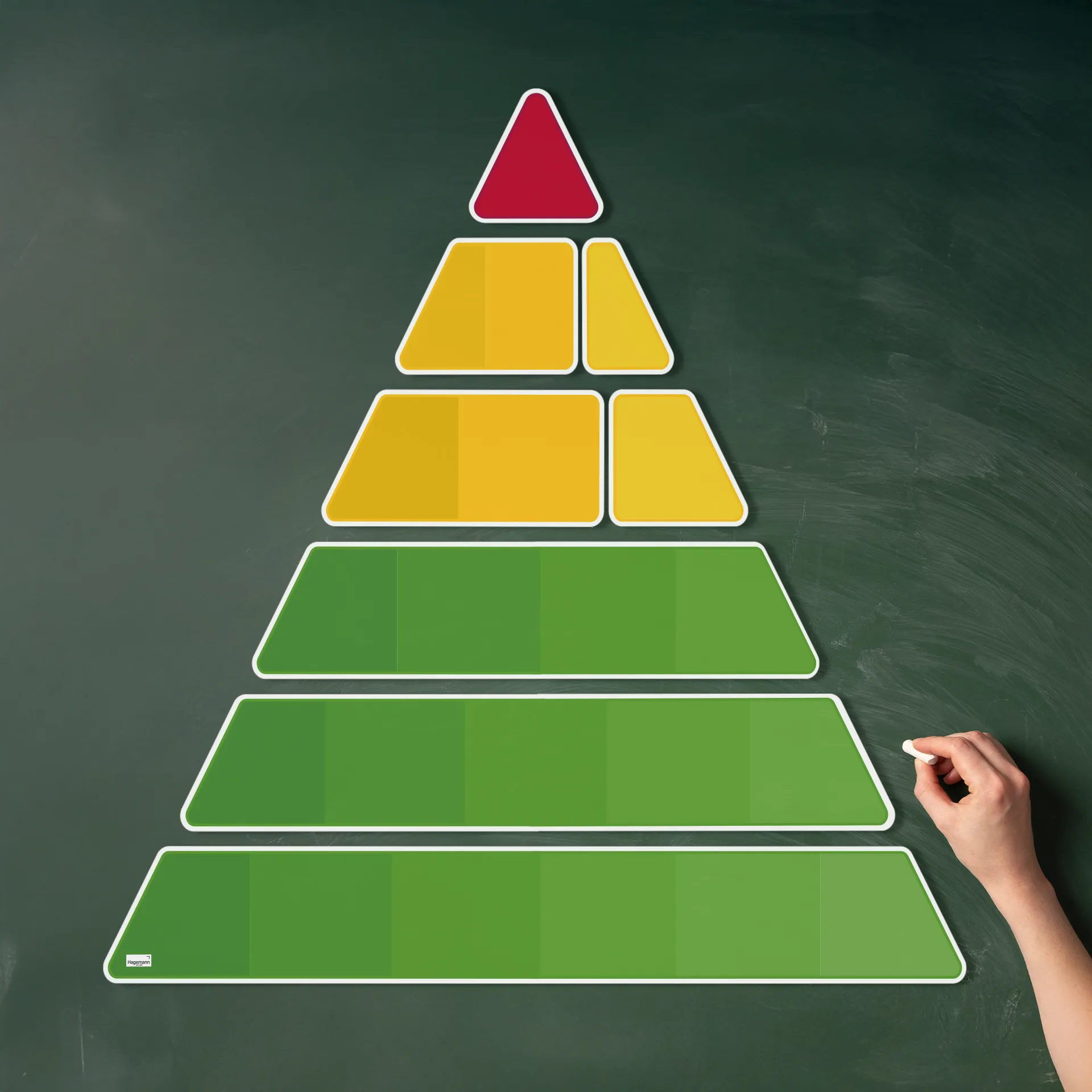 Ernährungspyramide, magnetisch, 19-tlg.