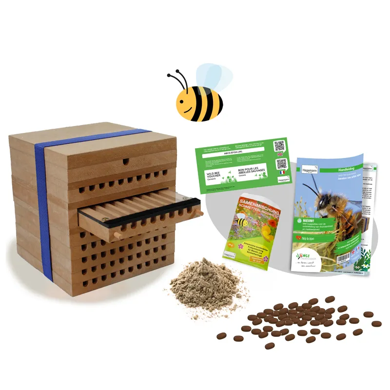Kweekset "wilde bijen met cocons", 5-delig