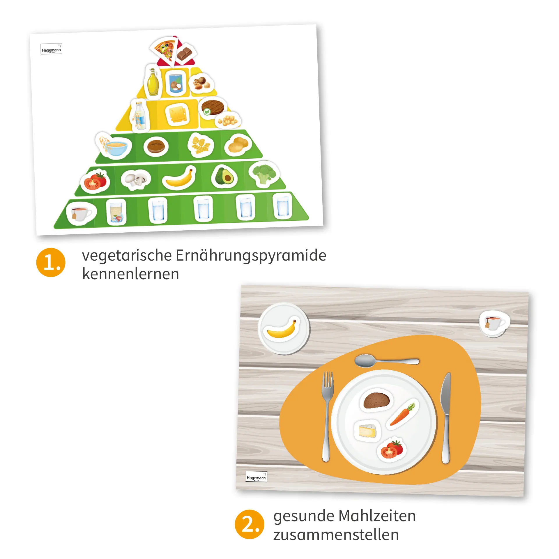 Gruppen-Lernset "Vegetarische und vegane Ernährung", magnetisch, 132-tlg.