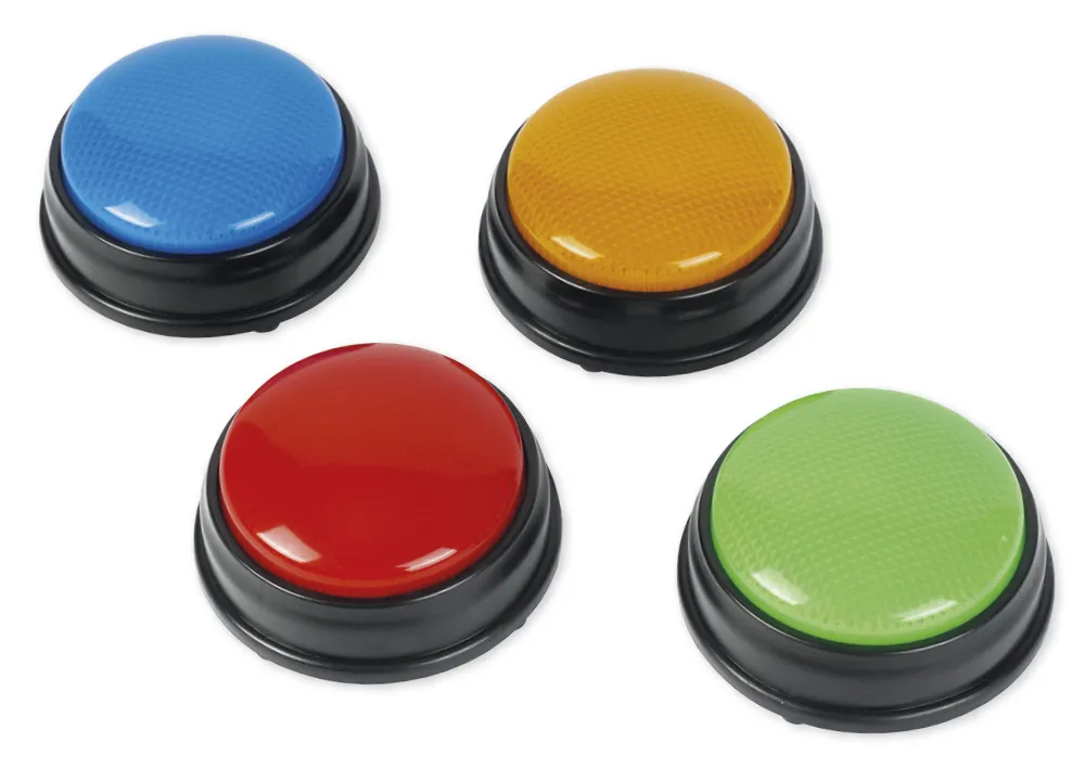 Antwoord buzzers 4-delige set, licht & signaaltonen