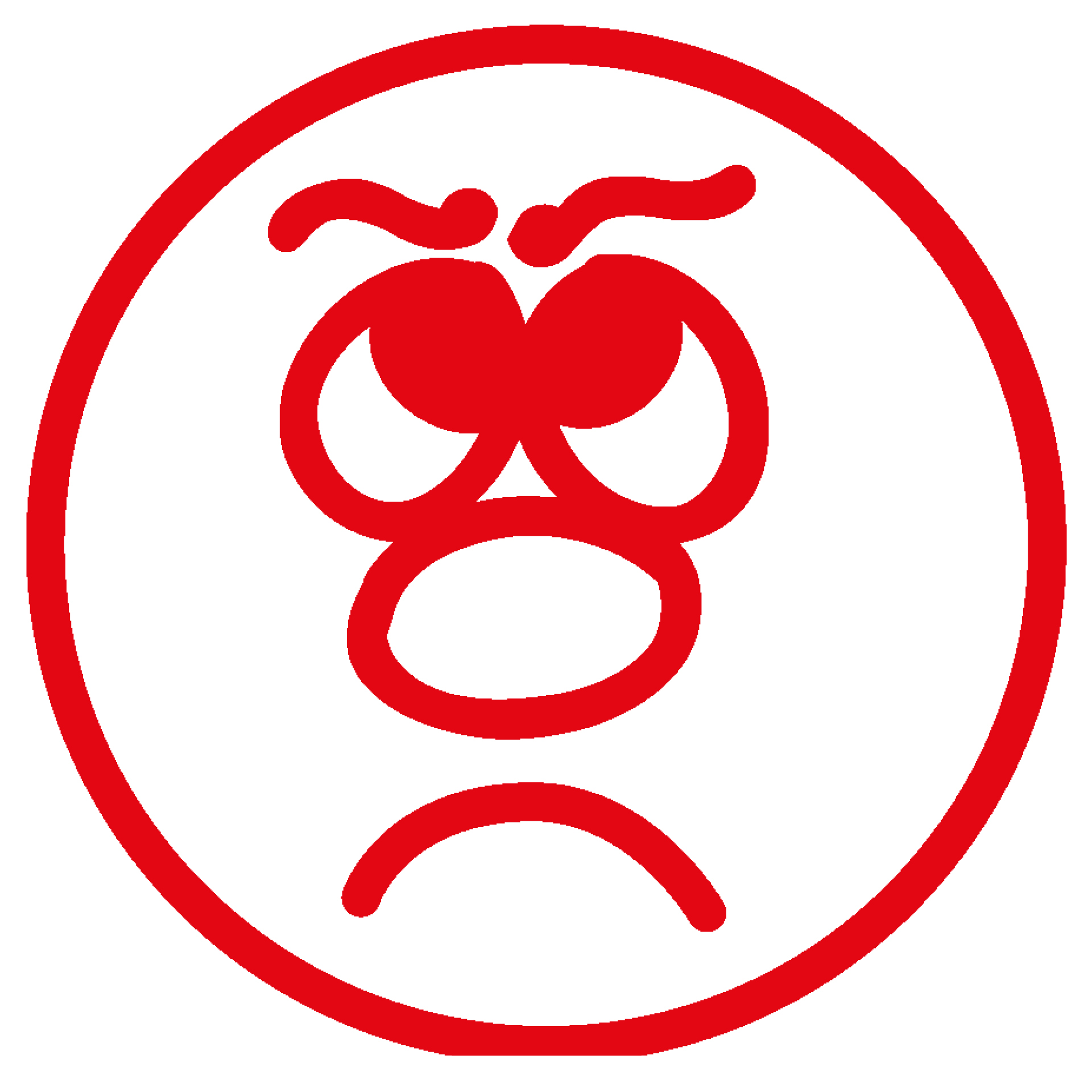 Stempel, Gesicht traurig