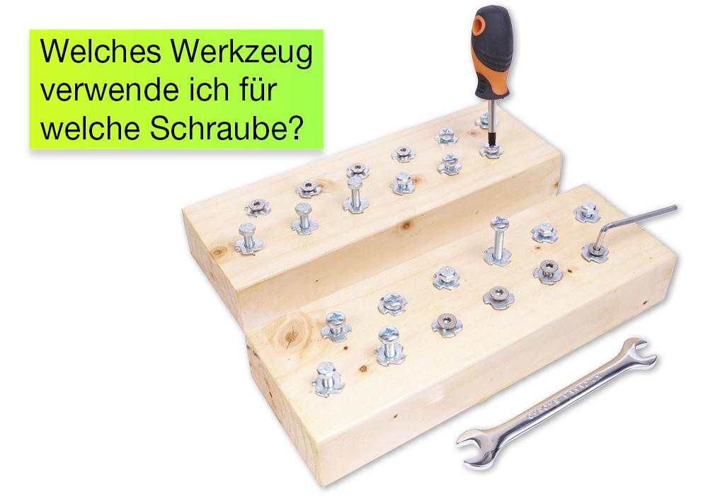 Schroevenblok "Wat past?", 32-delige set