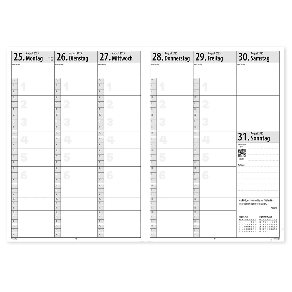 TimeTEX Natura-Schulplaner A5 2026/2027