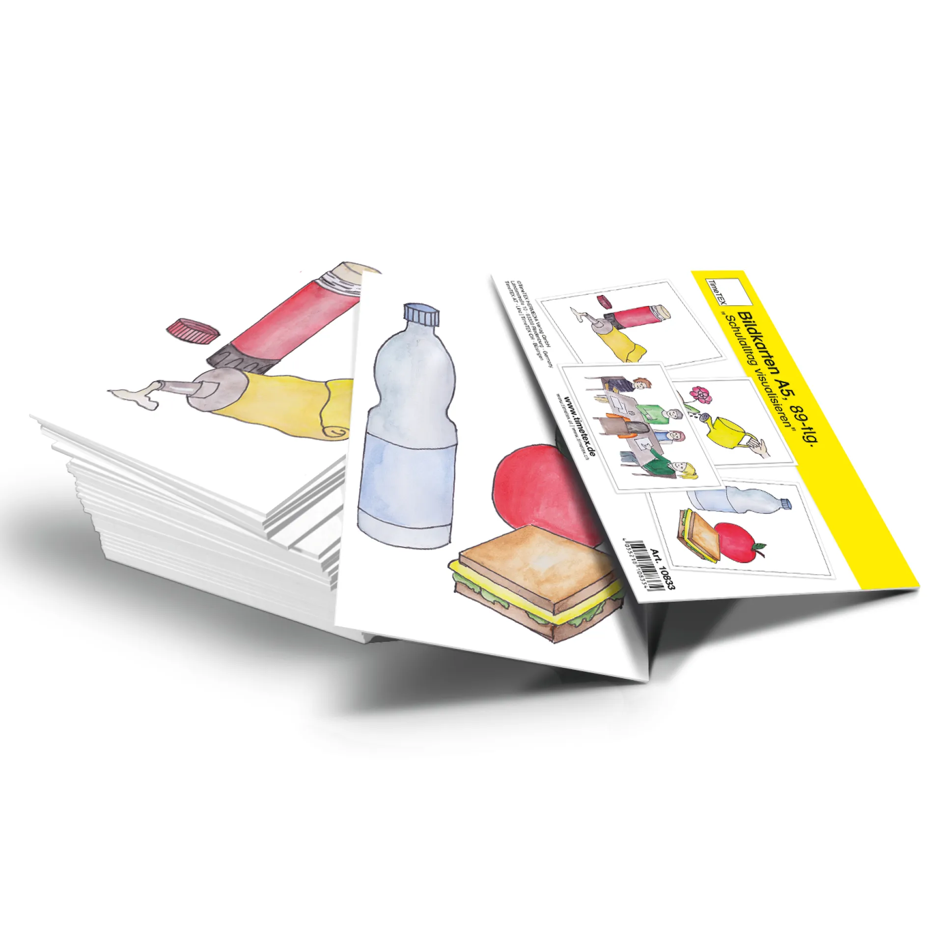 Karty obrazkowe TimeTEX „Wizualizacja dnia szkolnego”, 89 szt.