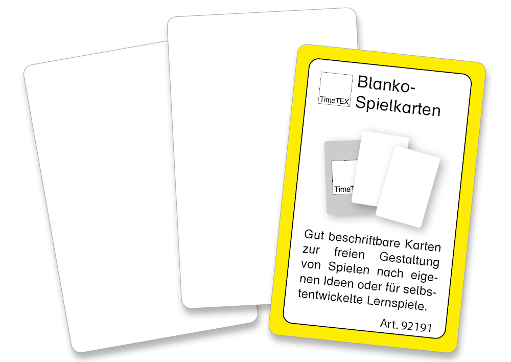 Plain Blank Game Cards