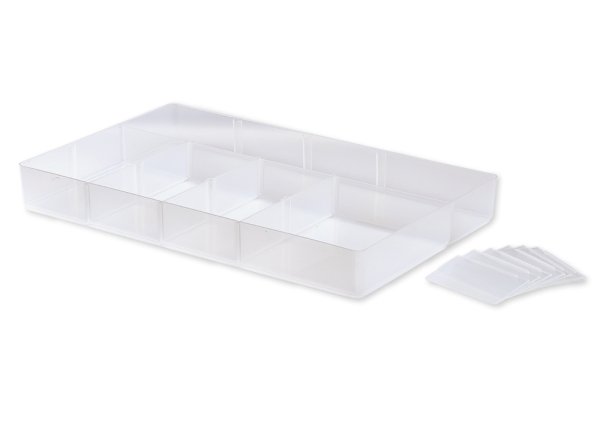 7pcs Acrylic Storage Box Set, Drawer Divider, Plastic Transparent