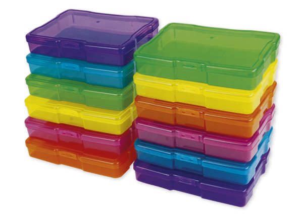 Cajas de estuches de colores TimeTEX, Transparente, 13 piezas, Últimas  novedades