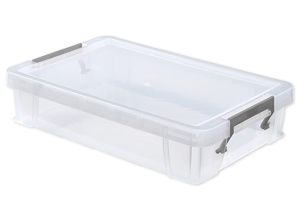 Plastic Box Stackable, transparent, 5.5 litres (A4)